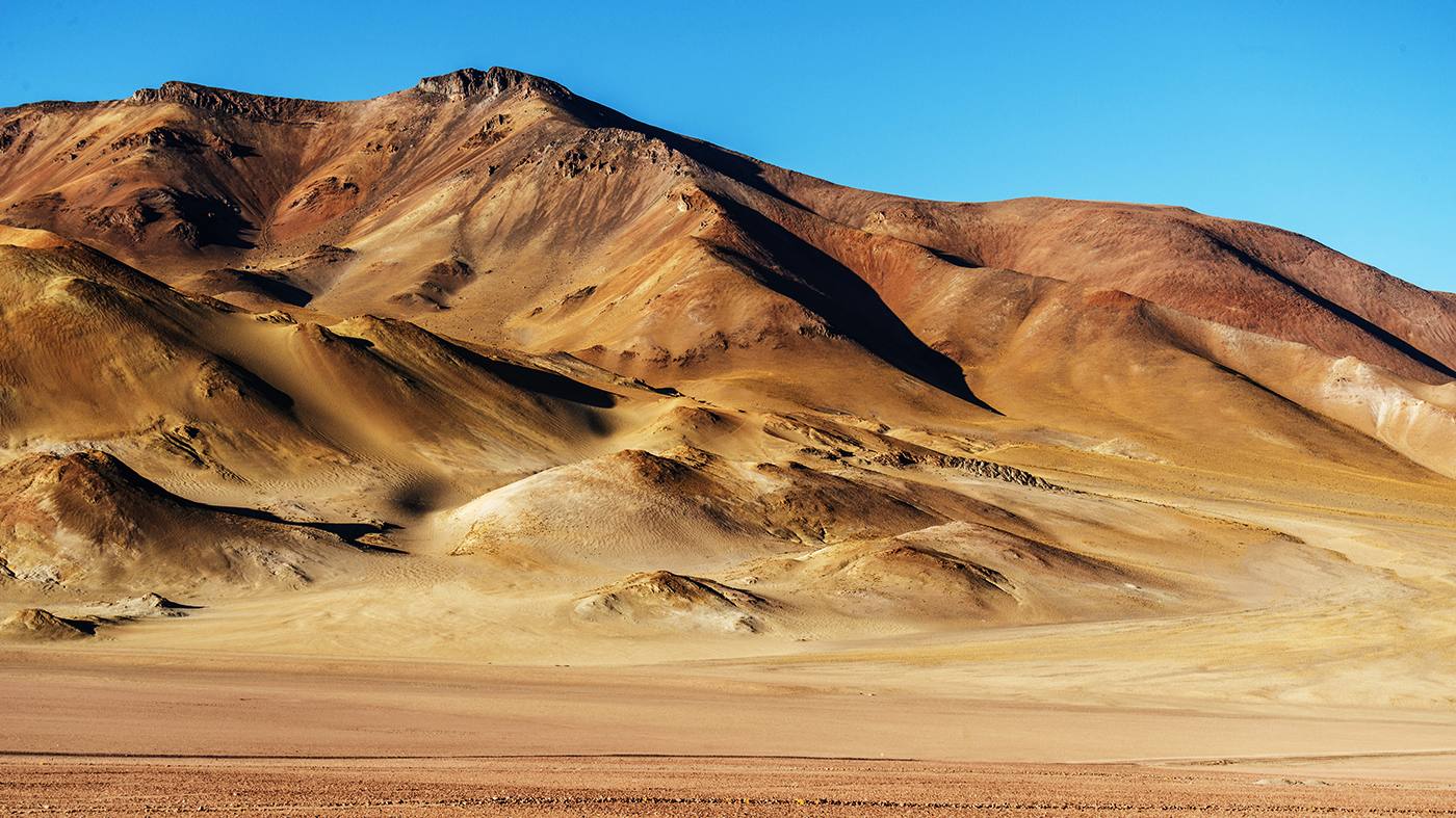 De Atacama-woestijn in Chili