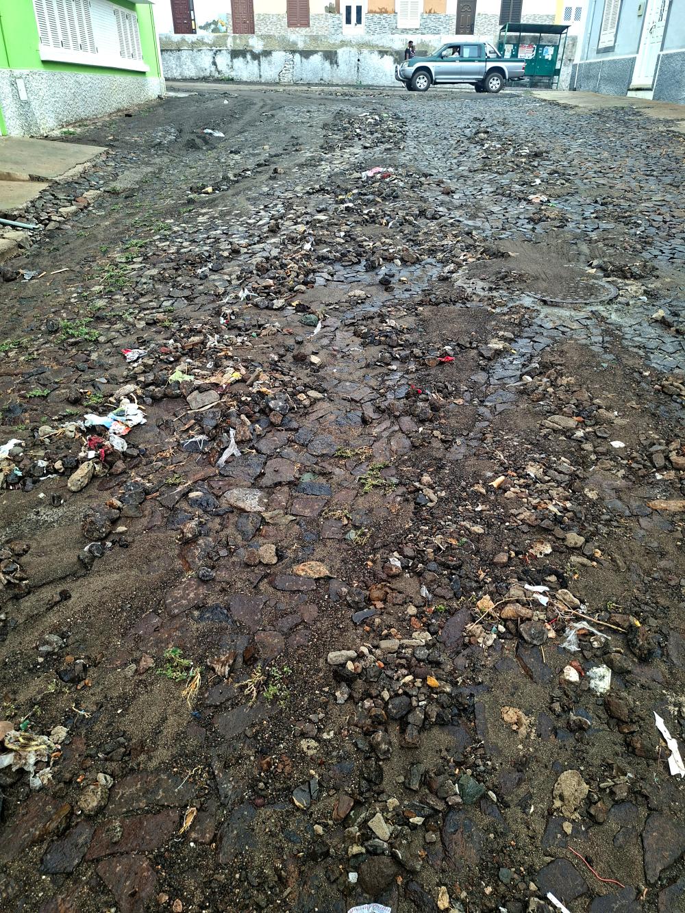 Damage in Mindelo after the storm of 11 August 2025
